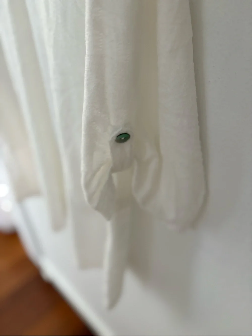 White V-Neck Women's Swim Coverup Top L - Picture 2 of 6
